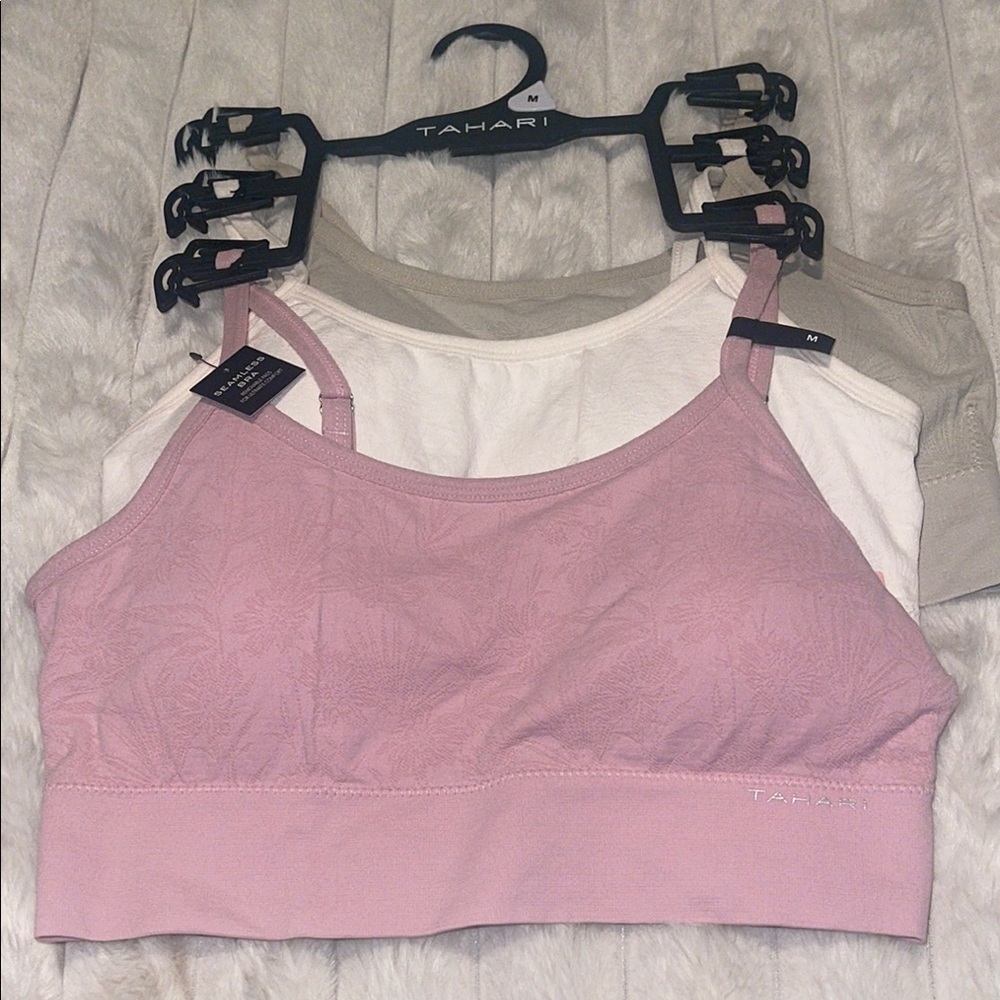 ❤️NEW!!!❤️ 3 pack of Tahari Pink Bralette Set